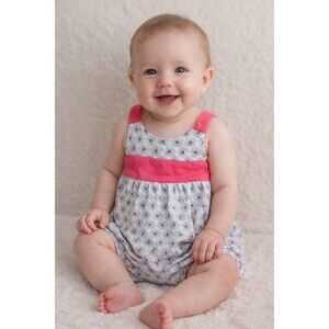 shorts 6 months Obaibi girls romper baby sleeveless infant wear White Gray Pink